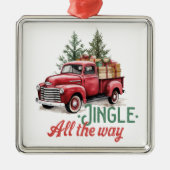 ヴィンテージスタイルジンルザオールウェイクリスマス メタルオーナメント (正面)