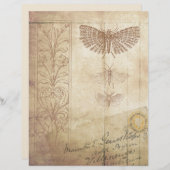 ヴィンテージスタイルスクラップブックエフェメラ (正面/裏面)