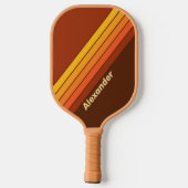 ヴィンテージスタイルスストライプのポーツ ピックルボールラケット (裏面)