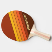 ヴィンテージスタイルスストライプのポーツ 卓球ラケット (横)