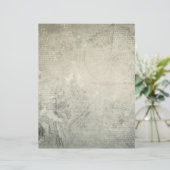 ヴィンテージスタイルスタンプされたブックページ (スタンド正面)