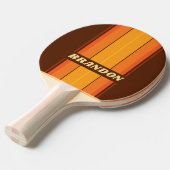 ヴィンテージスタイルストライプボード名 卓球ラケット (正面アングル)