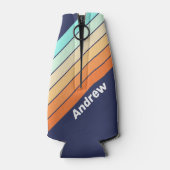 ヴィンテージスタイルストライプレトロ名 ボトルクーラー (裏面)