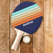 ヴィンテージスタイルストライプレトロ（名前） 卓球ラケット