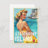 ヴィンテージスタイルストラドブロークアイランドトラベルカード (正面/裏面)