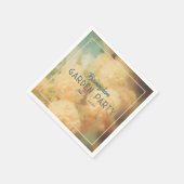 ヴィンテージスタイルスノーボールフラワーズガーデンパーティーナップキン スタンダードカクテルナプキン (角)