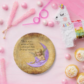 ヴィンテージスタイルスピリチュアルラベンダーエンジェル紙プレート ペーパープレート (パーティー)