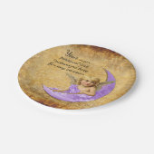 ヴィンテージスタイルスピリチュアルラベンダーエンジェル紙プレート ペーパープレート (アングル)
