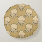 ヴィンテージスタイルセピアベビータコ ラウンドクッション (裏面)