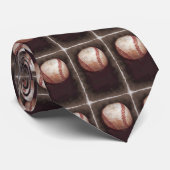 ヴィンテージスタイルセピア野球アートワーク ネクタイ (ロール)