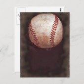 ヴィンテージスタイルセピア野球アートワーク ポストカード (正面/裏面)