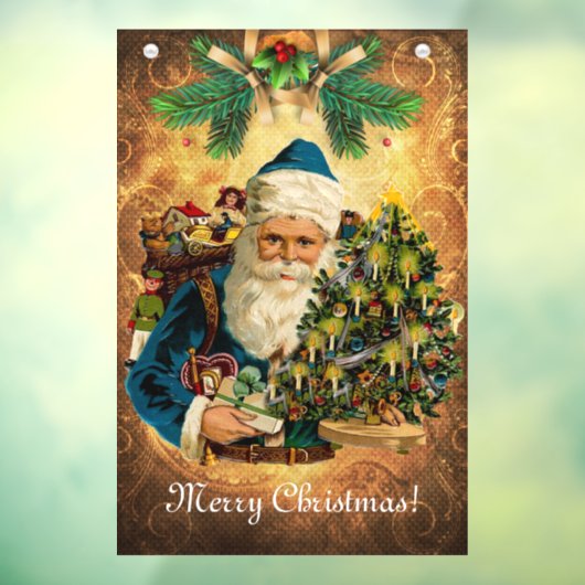 ヴィンテージスタイルセントニコラス（サンタクロース）クリスマス  ウィンドウサイン (シート3)