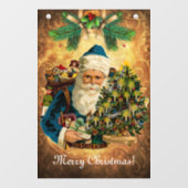 ヴィンテージスタイルセントニコラス（サンタクロース）クリスマス  ウィンドウサイン (シート)