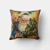 ヴィンテージスタイルセントニコラス(サンタクロース)クリスマス クッション (裏面)