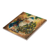 ヴィンテージスタイルセントニコラス(サンタクロース)クリスマス タイル (側面)