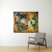 ヴィンテージスタイルセントニコラス(サンタクロース)クリスマス タペストリー (インサイチュ(横))