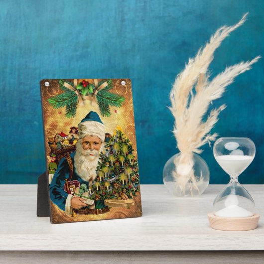 ヴィンテージスタイルセントニコラス(サンタクロース)クリスマス フォトプラーク (側面)