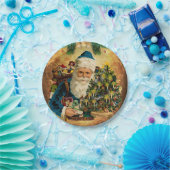 ヴィンテージスタイルセントニコラス(サンタクロース)クリスマス ペーパープレート (パーティー)