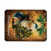 ヴィンテージスタイルセントニコラス（サンタクロース）クリスマス マグネット (横)