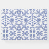 ヴィンテージスタイルソフトブルーとホワイト結婚ズ ゲストブック (裏面)