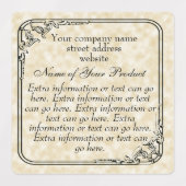 ヴィンテージスタイルソープ&コスメティックタンパーチメントスタイル ラベル (デザイン1)