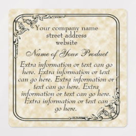 ヴィンテージスタイルソープ&コスメティックタンパーチメントスタイル ラベル