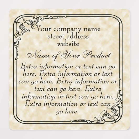 ヴィンテージスタイルソープ&コスメティックタンパーチメントスタイル ラベル (デザイン2)