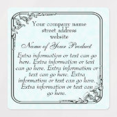 ヴィンテージスタイルソープ&コスメティックブルーパーチメント ラベル (デザイン1)