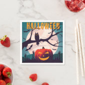 ヴィンテージスタイルゾンビ墓地ハローウィンパーティ スタンダードカクテルナプキン (インサイチュ)