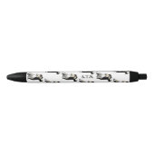 ヴィンテージスタイルタンゴダンサー黒白 黒ボールペン (正面)