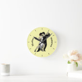 ヴィンテージスタイルタンゴダンサー ラウンド壁時計 (ホーム)