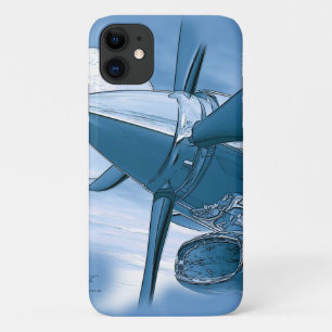 ヴィンテージスタイルターボプロップ航空機アート iPhone 11 ケース