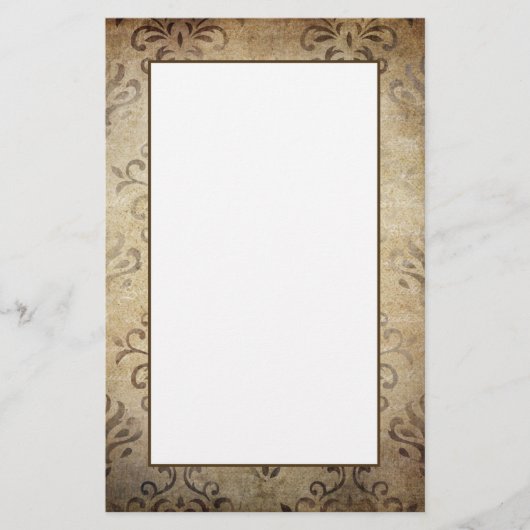 ヴィンテージスタイルダマスク文房具 便箋 (正面)