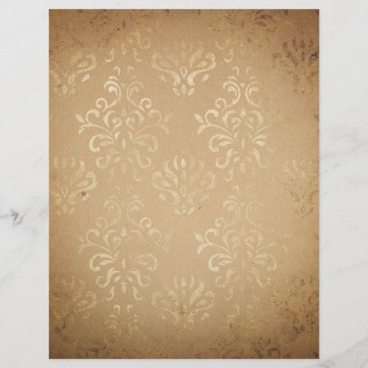 ヴィンテージスタイルダマススクラップブック紙 (裏面)