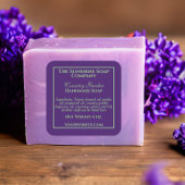 ヴィンテージスタイルダークパープルグリーン石鹸 スクエアシール