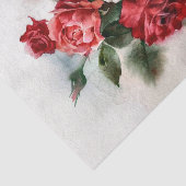 ヴィンテージスタイルダークライトレッド&ピンクローズ 薄葉紙 (詳細)