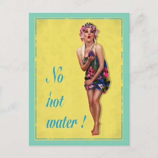 ヴィンテージスタイルチーズケーキピンナップガールポストカード ポストカード (正面)