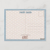 ヴィンテージスタイルテディベアサンキューハガキ ポストカード (裏面)