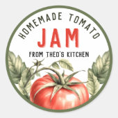 ヴィンテージスタイルトマトジャムカスタムラベル ラウンドシール (正面)