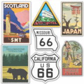 ヴィンテージスタイルトラベルシール シール (正面)