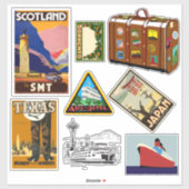 ヴィンテージスタイルトラベルシール シール (シート)