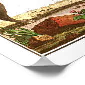 ヴィンテージスタイルドッグコラージュ ポスター (角)