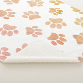 ヴィンテージスタイルドッグポープリント シェルパブランケット (3/4)