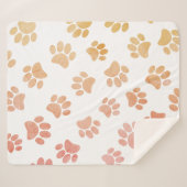 ヴィンテージスタイルドッグポープリント シェルパブランケット (正面(横))