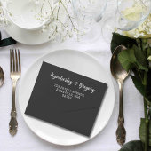 ヴィンテージスタイルナイアガラ秋白黒電子メール オールインワン招待状