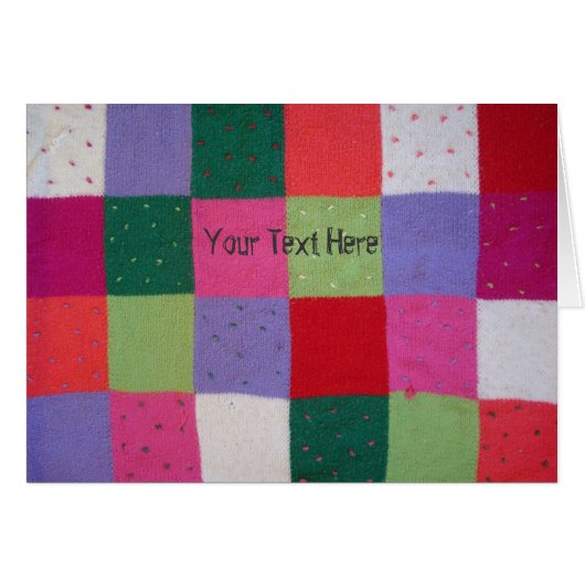 ヴィンテージスタイルニットパッチワークデザインcolorfu (正面横)