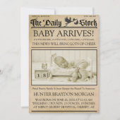 ヴィンテージスタイルニュースレターの生誕発表 招待状 (正面)