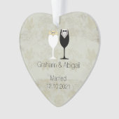 ヴィンテージスタイルニュー結婚ズオーナメント オーナメント (正面)