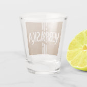 ヴィンテージスタイルネブラスカ文字デザイン ショットグラス (裏面)