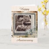 ヴィンテージスタイルハッピーアニバーサリー「I Love You」カード。 カード (黄色い花)